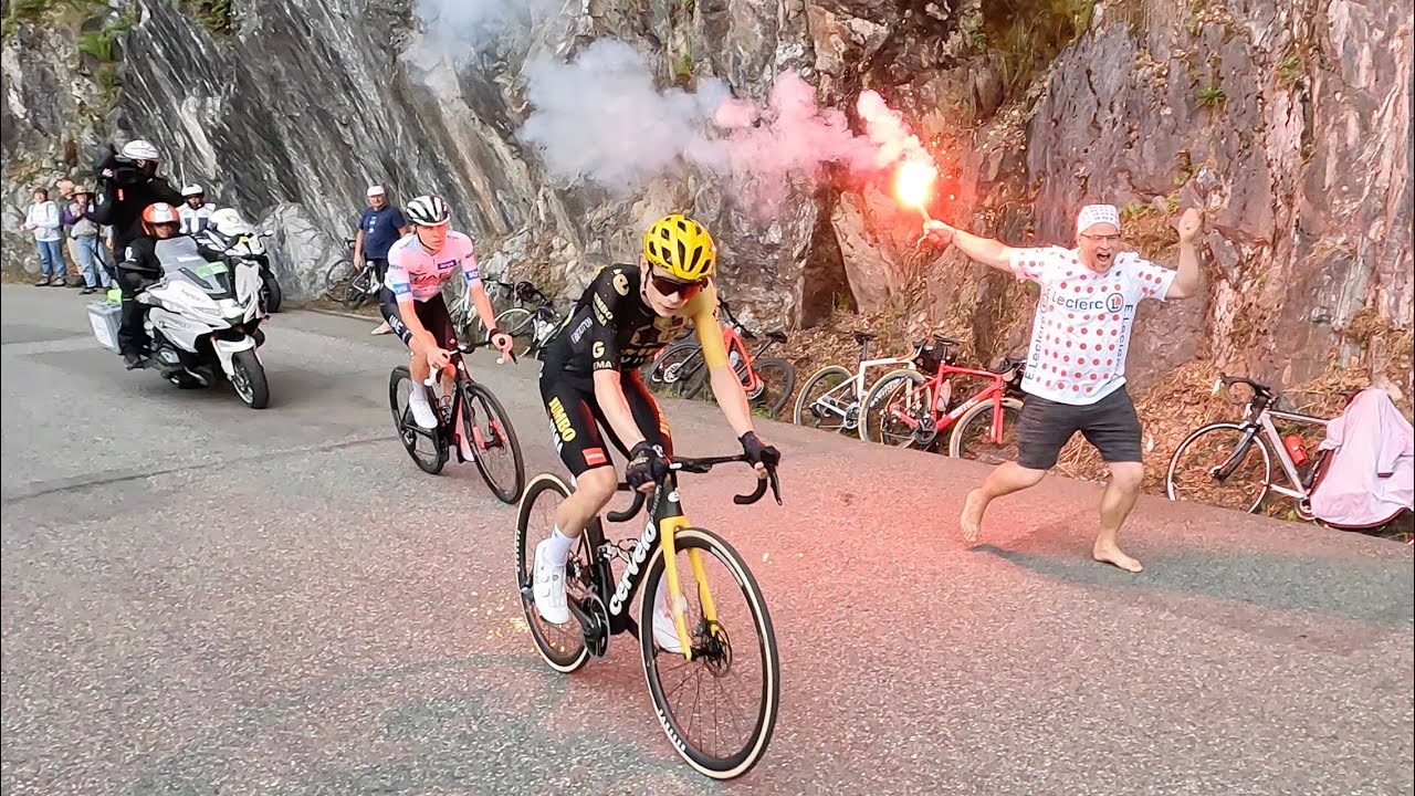 Phénoménal ! Tadej Pogačar décroche Jonas Vingegaard sous mes yeux, la revanche de Pogi à Cauterets