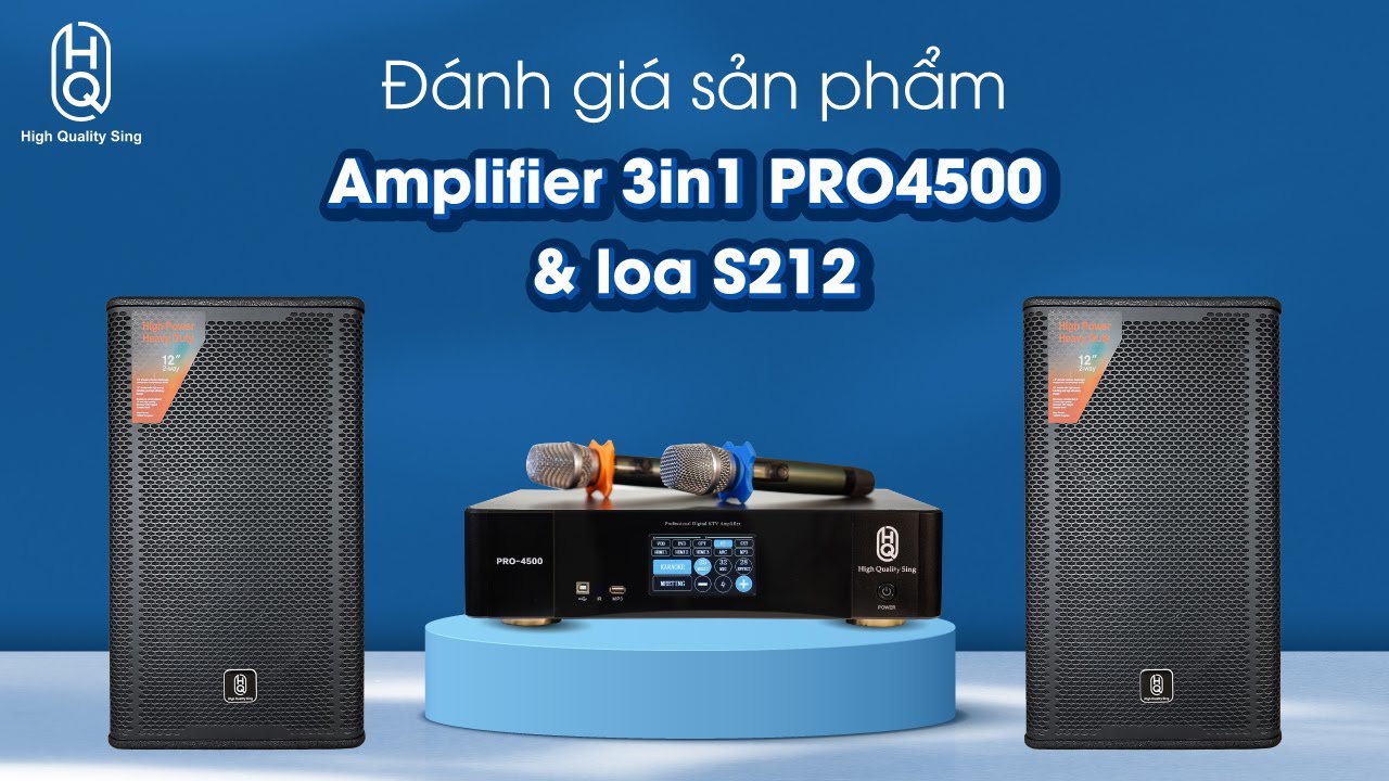 Dàn Karaoke Gia Đình PRO4500 & S212 – Hát Nhẹ, Dễ Dùng Cho Người Lớn Tuổi!