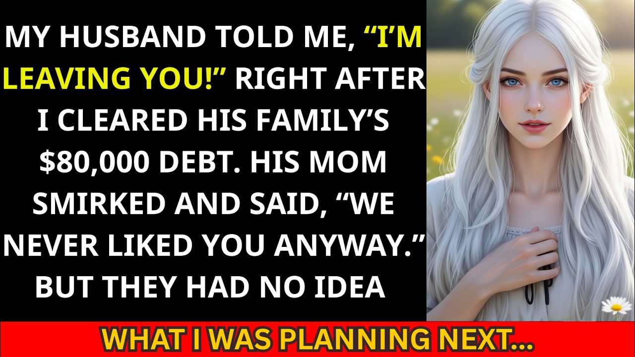 My Husband Left Me Right After I Paid His Family’s $80K Debt—His Mom Laughed, Until I Struck Back