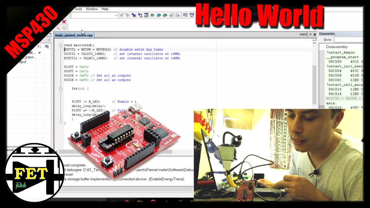 MSP430G2553 programming tutorial - Blink an LED