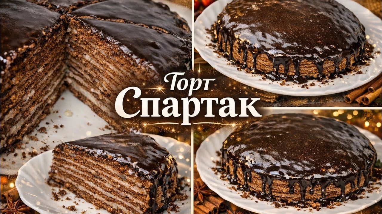 Торт Спартак. Неймовірно ніжний і смачний.