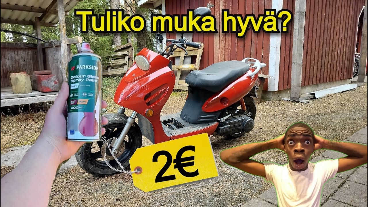 Tuunataan 150cc Skootteri 2&euro; Maalilla?!