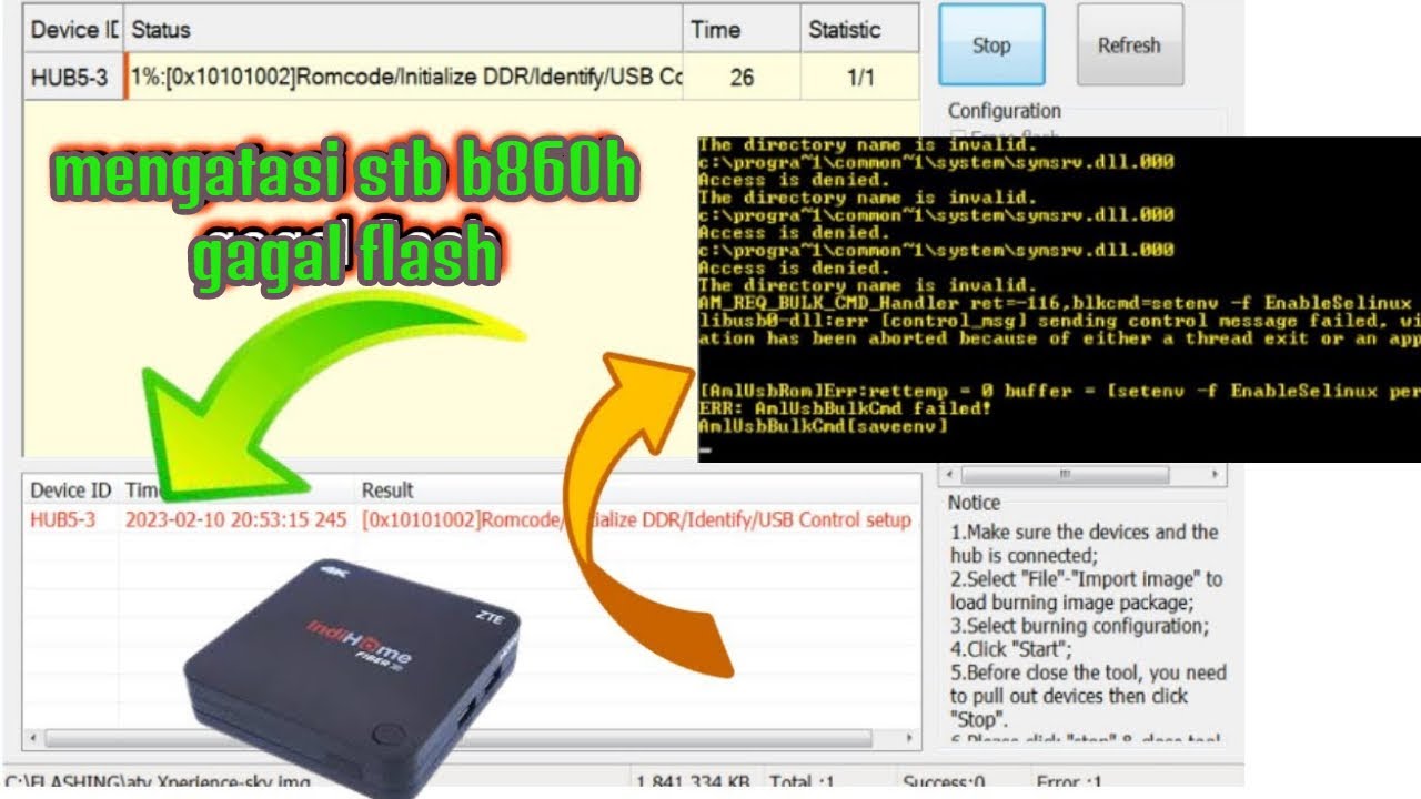 mengatasi stb b860h v1 dan v2 gagal flash,brick,bootlok,atau error