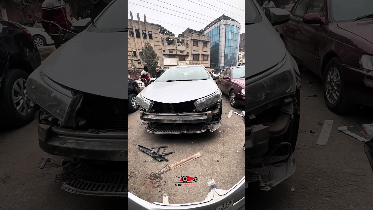 Corolla 2015 model front bumper & fog light installed 