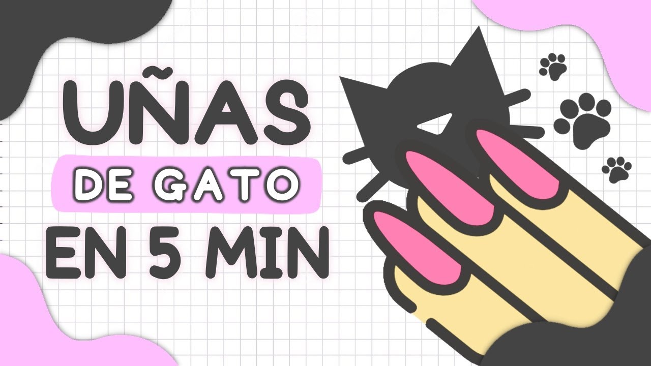 ¡CAMINO A HALLOWEEN! · UÑAS GATO EN 5 MINUTOS 🐱 MANICURA EN UÑAS CORTAS 💅🏼