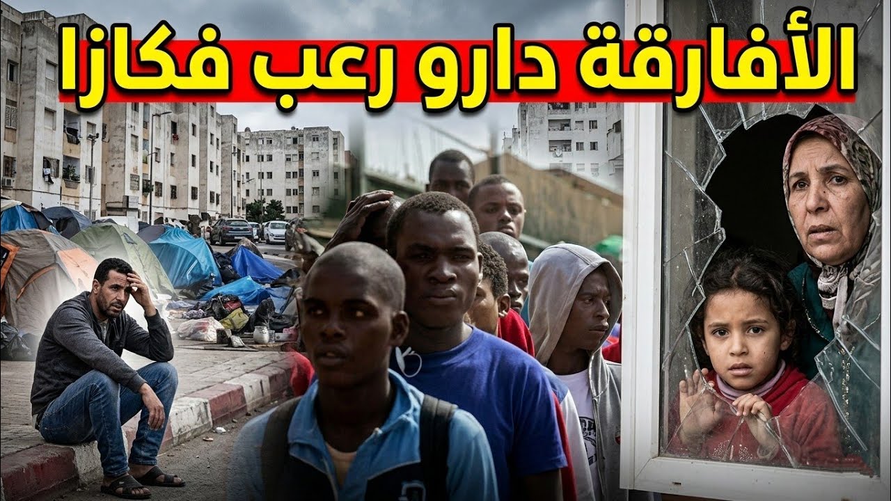 شوفو الأفارقة جنوب صحراء دارو رعب ف الدارالبيضاء...😨  والناس مقدروش ينعسو خايفين 