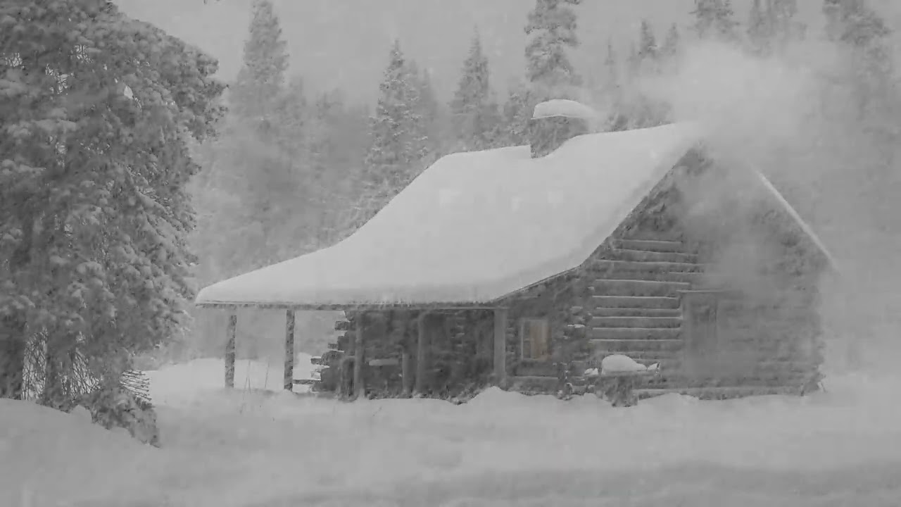 Heavy Howling Wind & Violent Snowstorm Sounds Outside | Cozy Winter Ambience for Deep Sleep