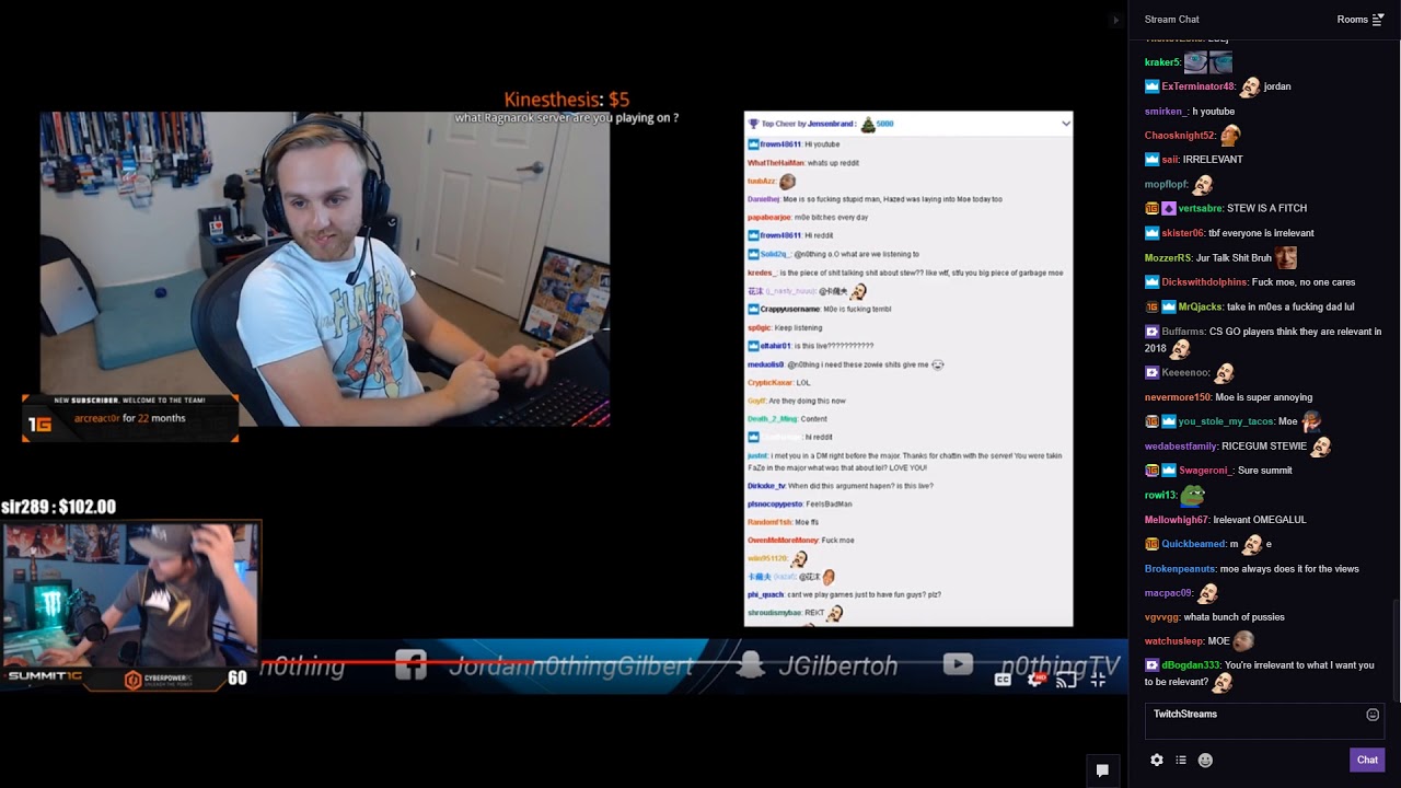 Summit1g Watches ''Moe VS Stewie2k Arguing''