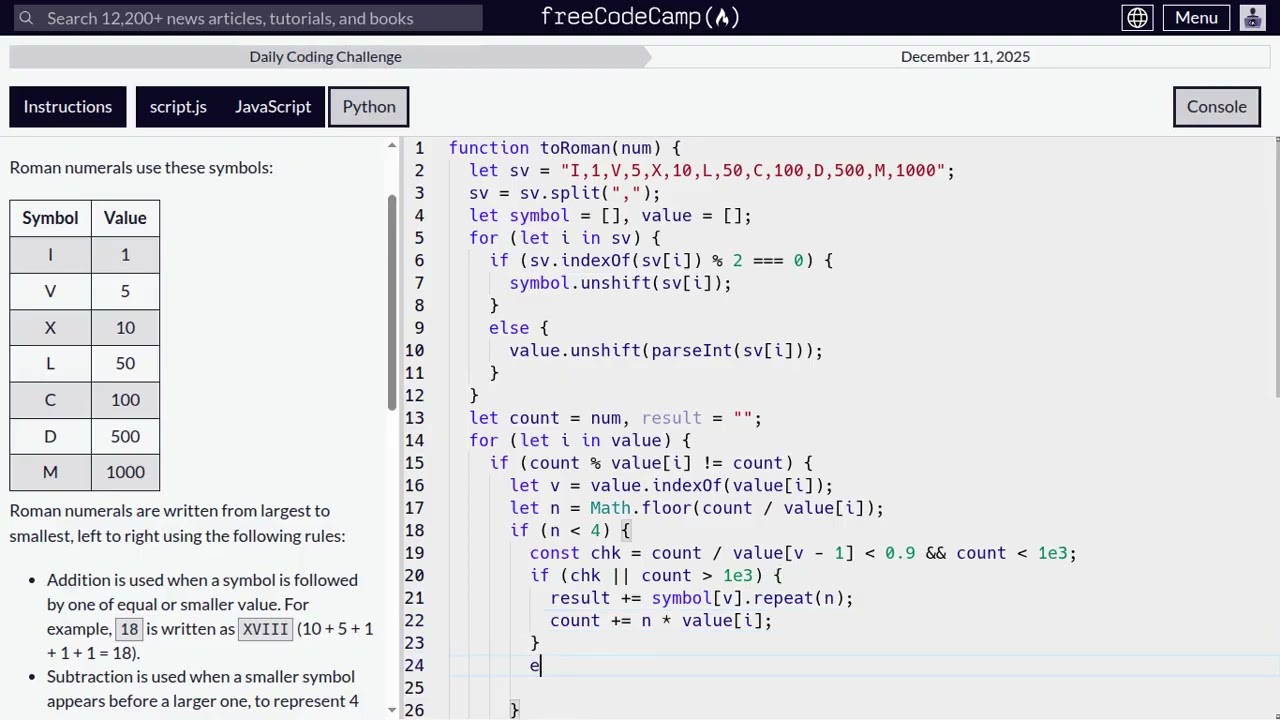 Daily Coding Challenge [Solution 251211]
