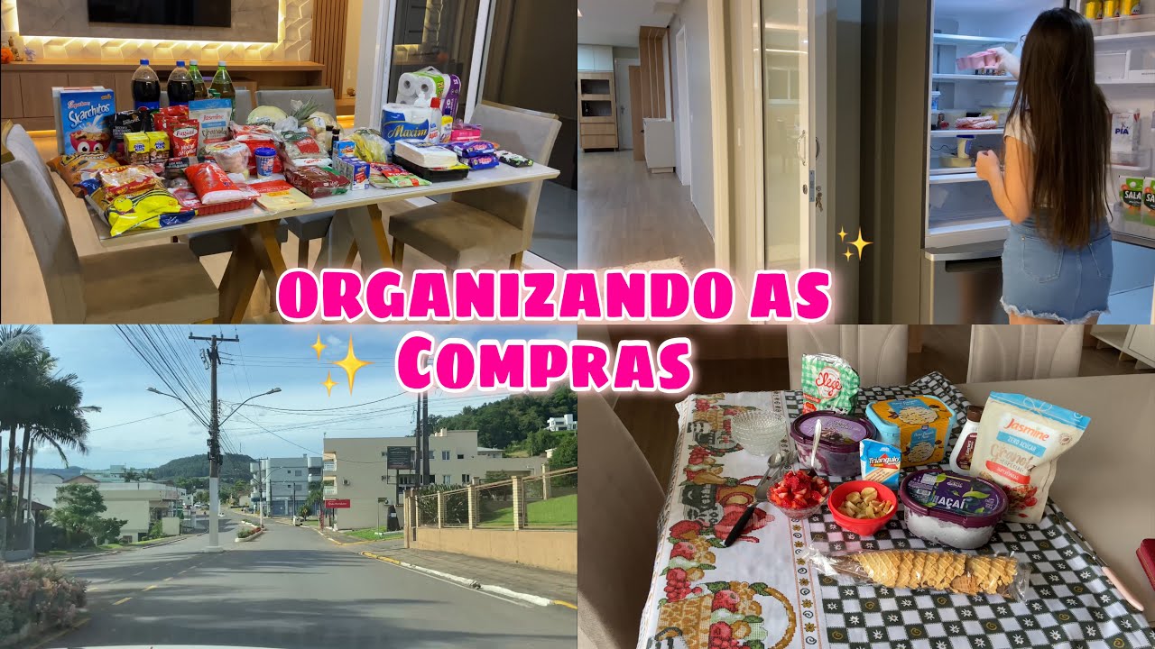 ORGANIZANDO AS COMPRAS DO MÊS +  UM POUCO DA NOSSA ROTINA DE DOMINGO