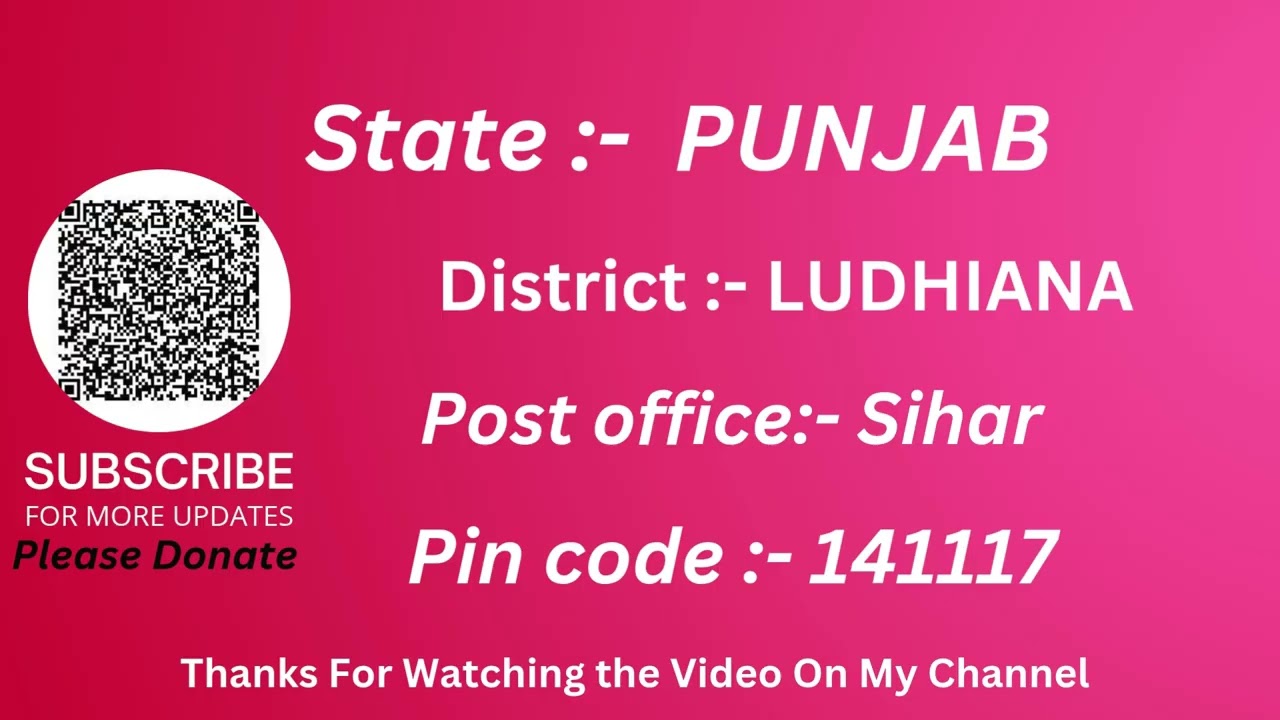 Punjab Ludhiana Sihar Ka pin code 141117 / Ludhiana Sihar ka post office