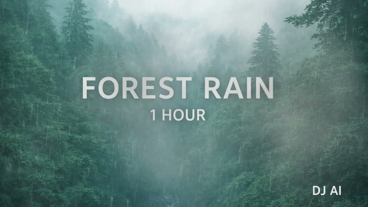 Zen Forest Rain – 1 Hour Deep Nature Ambient | DJ AI