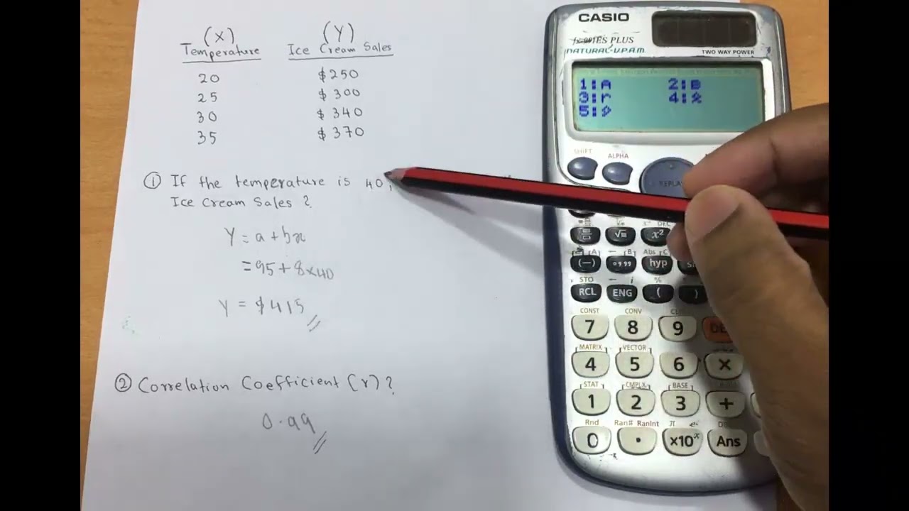 Регрессия и корреляция — калькулятор Casio FX-991ES Plus
