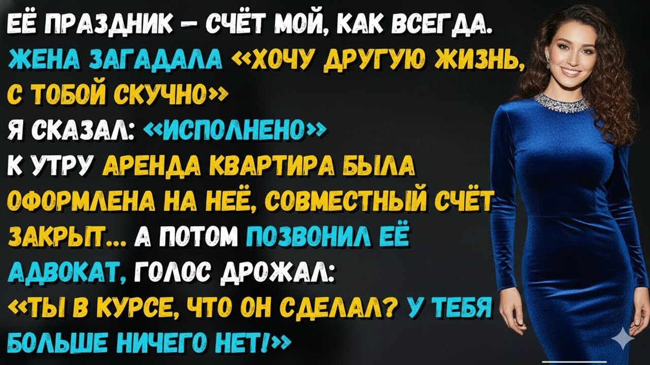 ЖЕНА ЗАГАДАЛА «ДРУГУЮ ЖИЗНЬ» БЕЗ МЕНЯ. И Я ПОКАЗАЛ, КАК СТРАШНО БЫВАЕТ, КОГДА ЖЕЛАНИЯ СБЫВАЮТСЯ