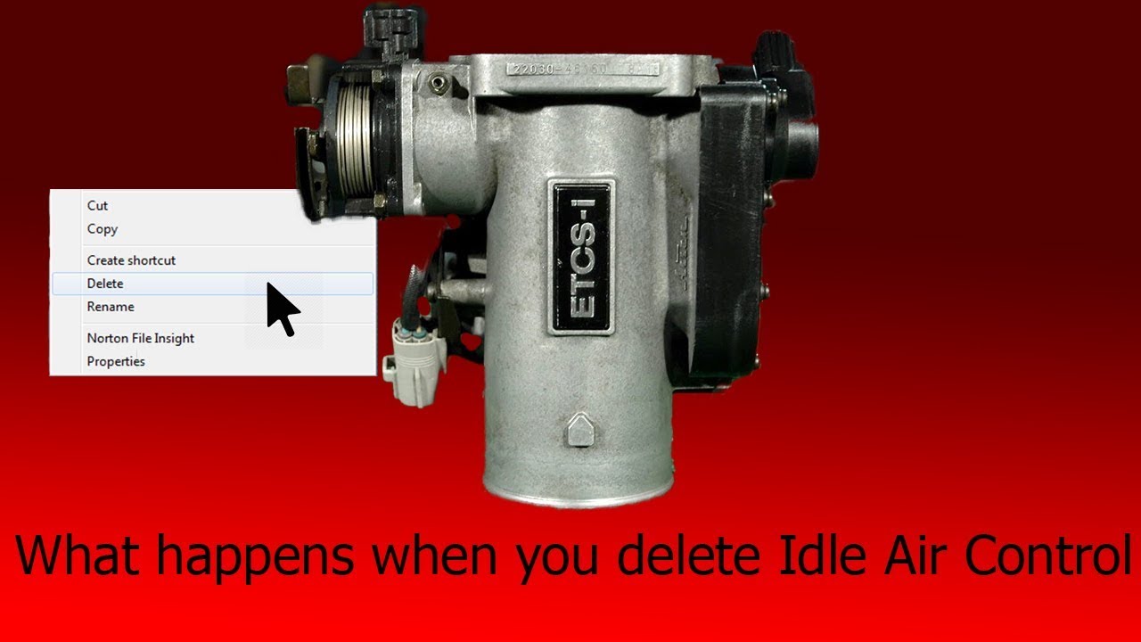 Вот что происходит, когда вы удаляете регулятор холостого хода (IACV)