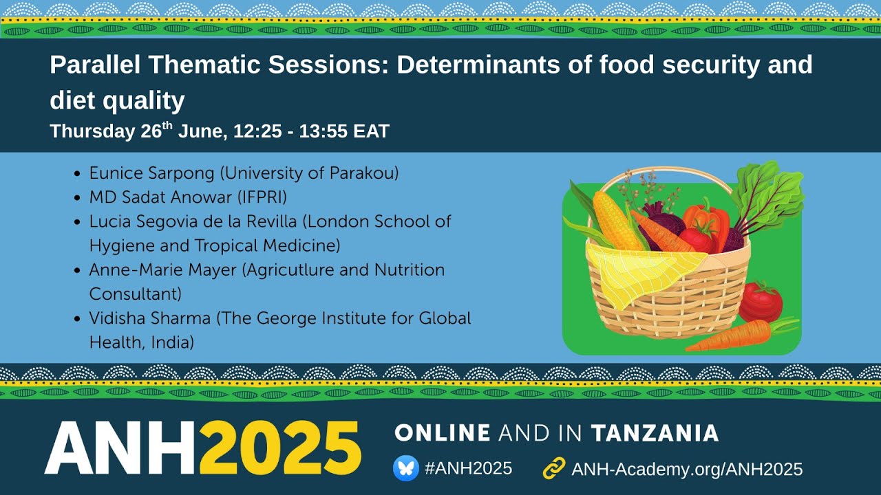 ANH2025 Thematic Session - Determinants of food security and diet quality