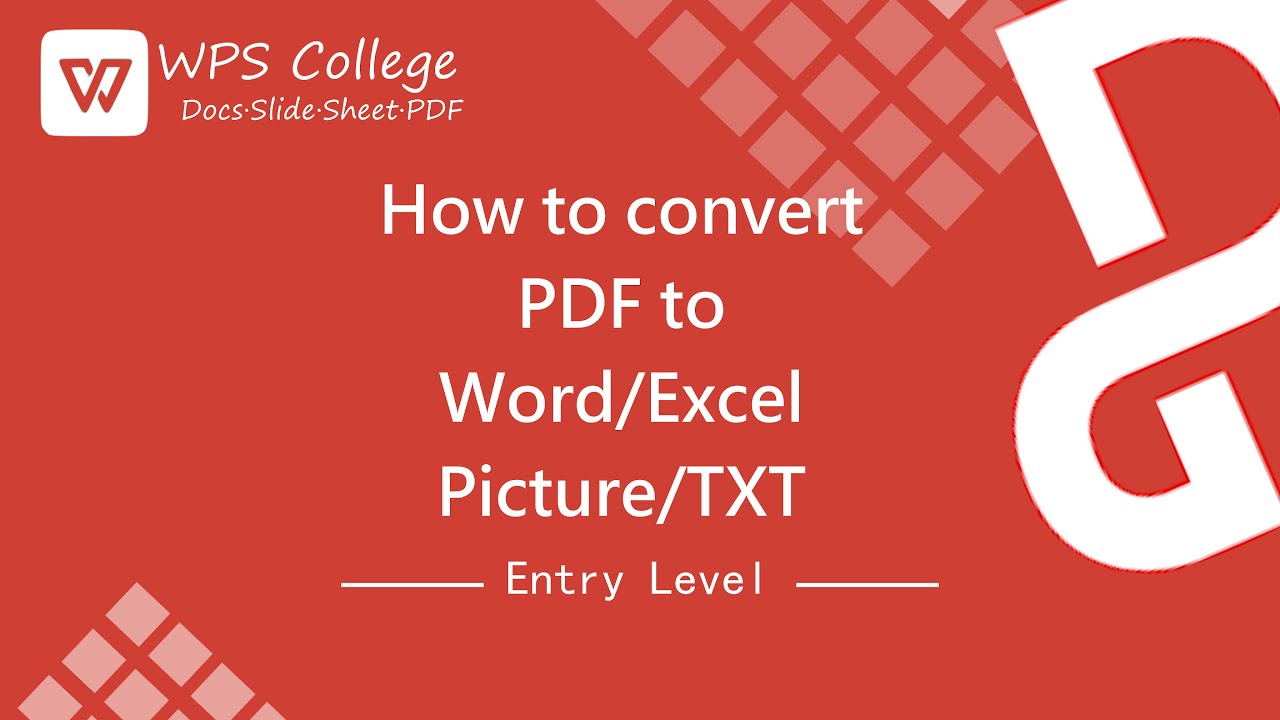[WPS Office] PDF 2.5: Как конвертировать PDF в PPT/Word/Excel/Picture/TXT на мобильных устройства...