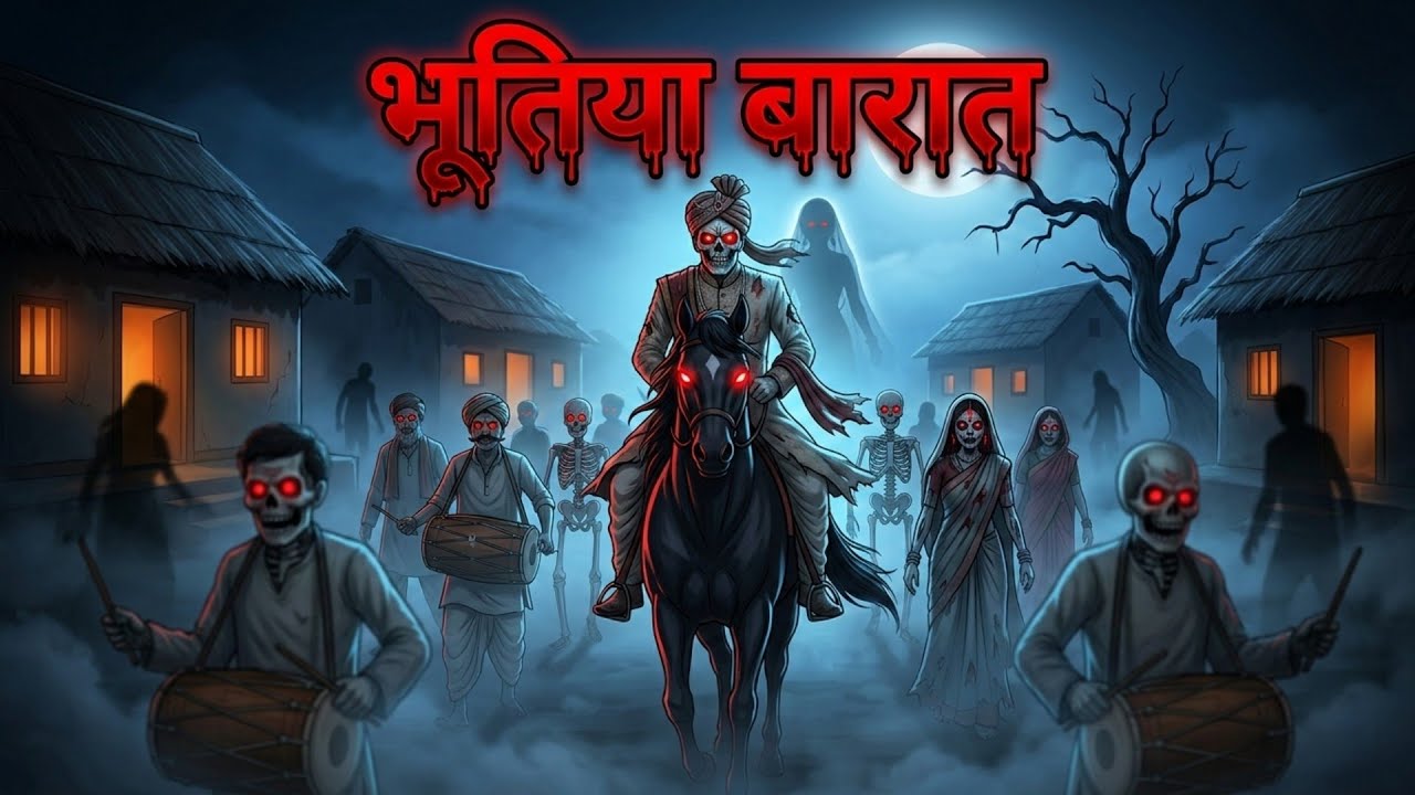 गांव में भूतिया बारात - रात 10 बजे ! Hindi bhutiya kahani l Haunted Train Station l Horror story l