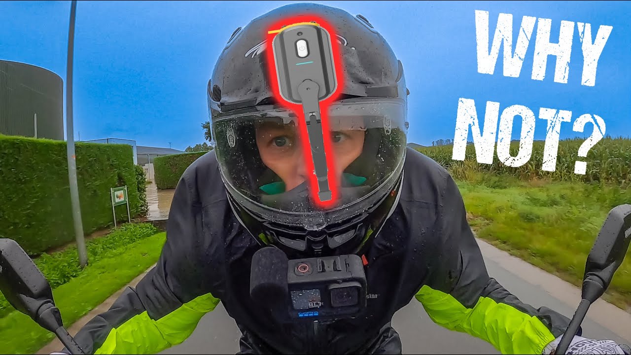 Helmet Wiper on a Motorcycle? Hilarious!