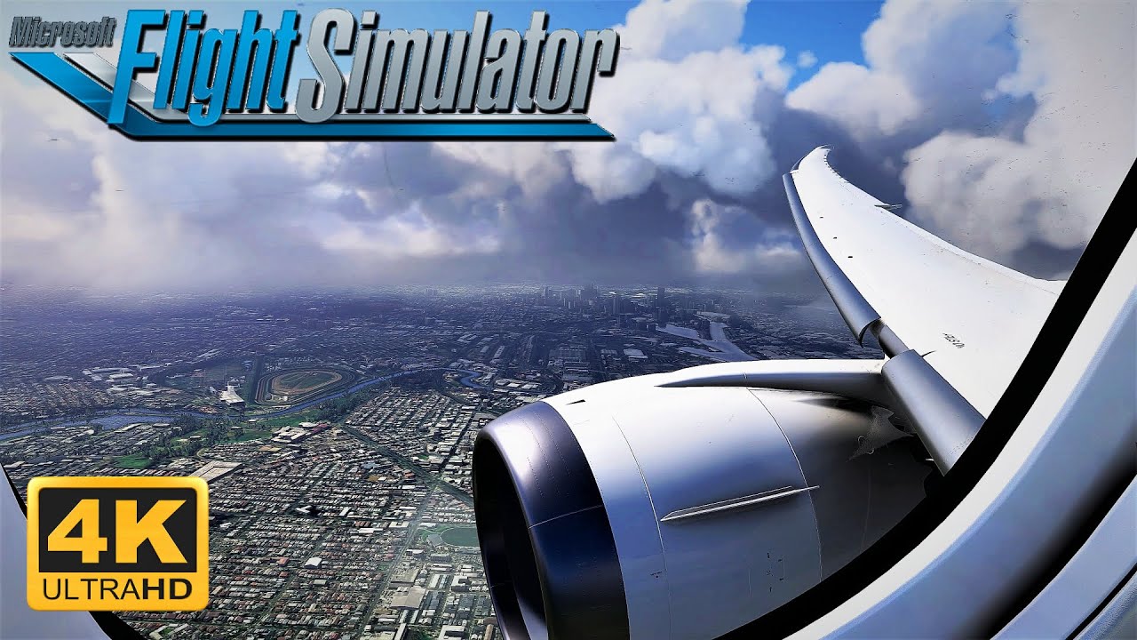 Microsoft Flight Simulator 2020 787-10 Melbourne Landing In 4K | 4K Graphics