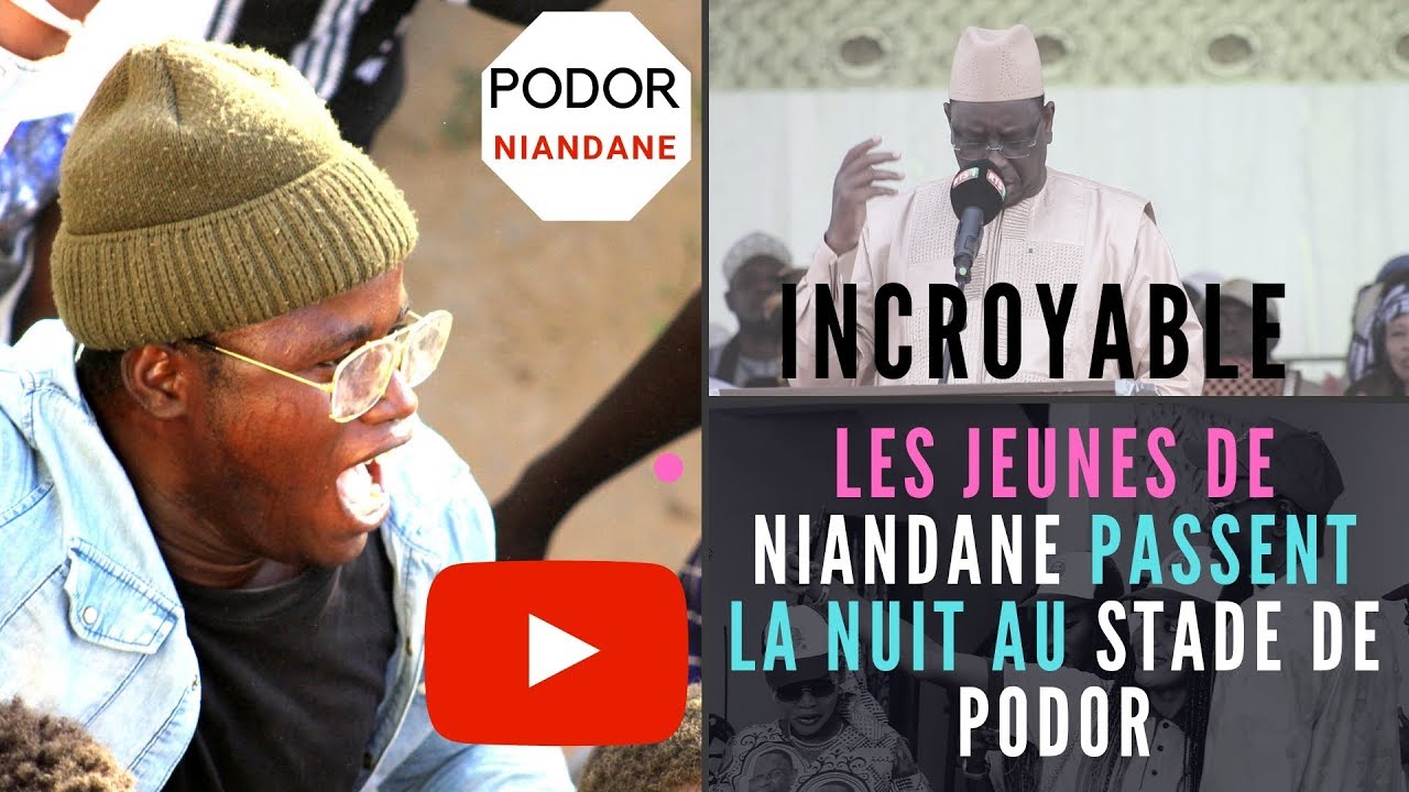 INCROYABLE : les jeunes de niandane passent la nuit au stade de podor pour le meeting de macky sall