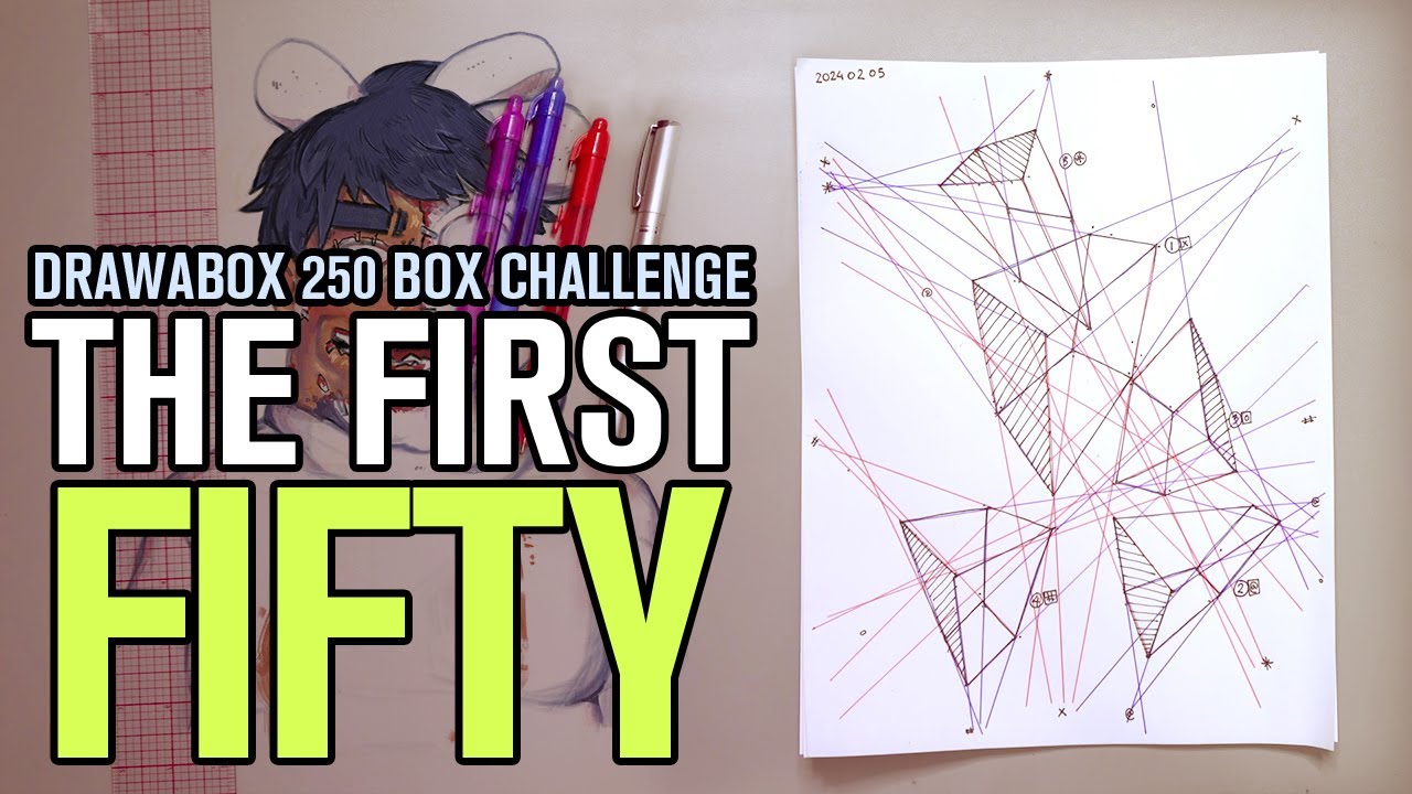 Drawabox 250 Box Challenge: Первые пятьдесят
