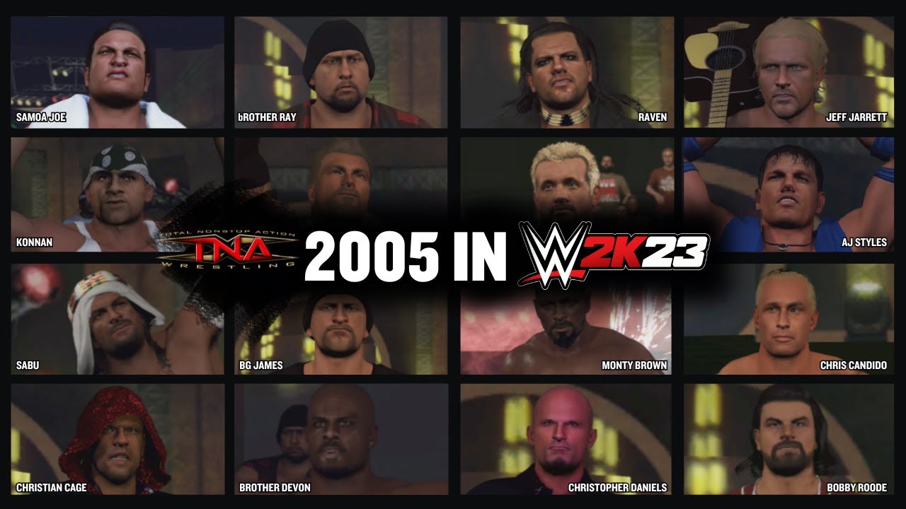 TNA 2005 in WWE 2K23 | Full Roster, Entrances & Finishers