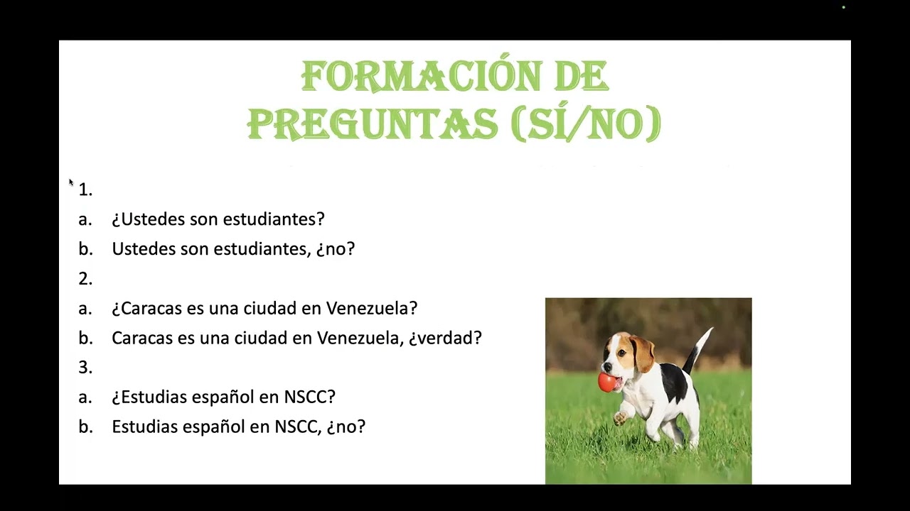Questions in Spanish