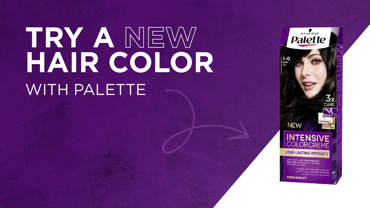 Want black hair at home? Try it out now with Palette Intensive Color Cr&egrave;me