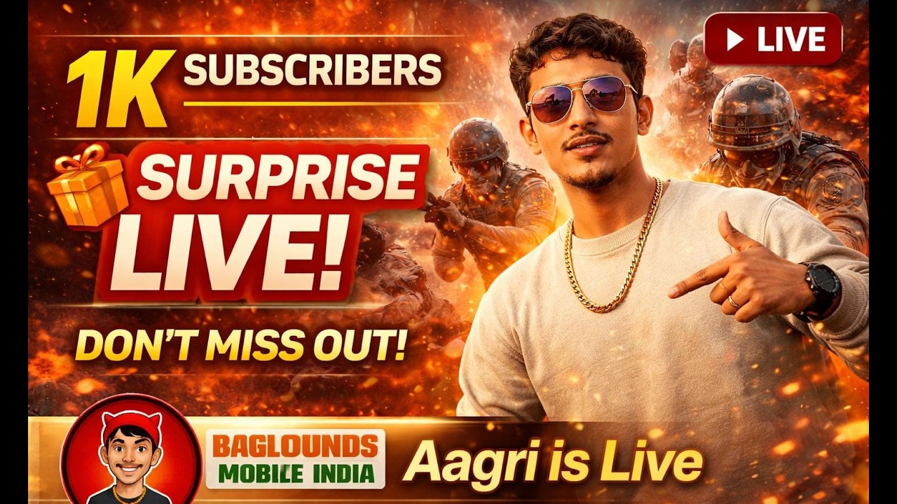1K Subs Completed 😍 Special BGMI LIVE 🔴 | Surprise For Viewers 🎁