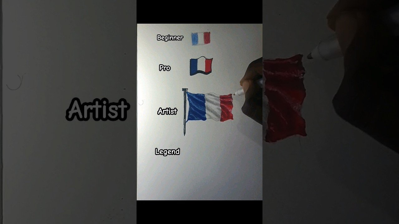 Draw France flag! #drawing #art #easydrawing #satisfying #shorts #tutorial
