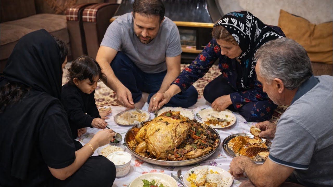 Cozy Rainy Night in the Village | Warm Family Stuffed Chicken Dinner