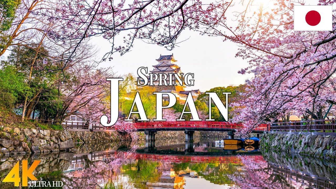 Spring Japan 4K Ultra HD &bull; Stunning Footage Japan, Scenic Relaxation Film with Calming Music.