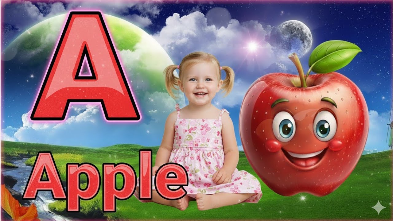 A for Apple 🍎 | ABC Learning | English Alphabet Song for Kids