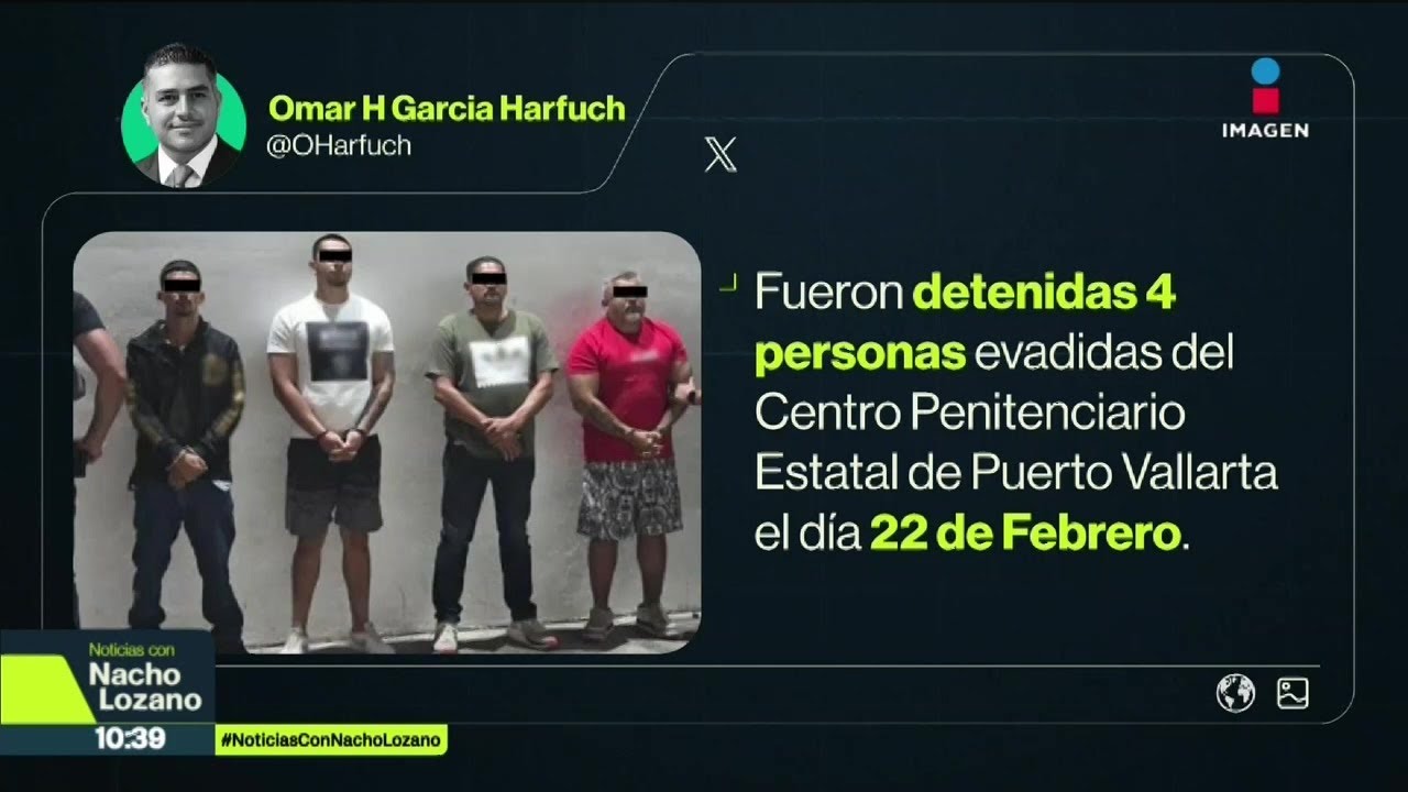 Aprehenden a 4 de los 23 reos que se fugaron en penal de Puerto Vallarta