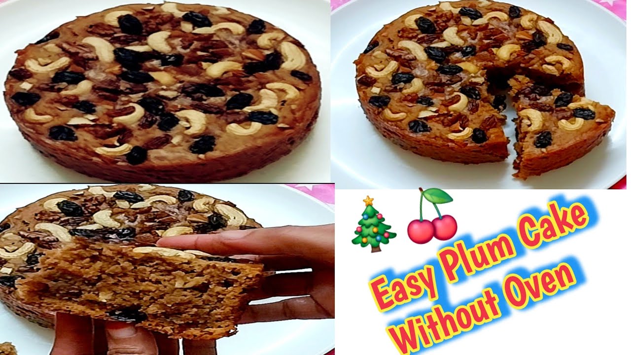 Non-Alcoholic Eggless Plum Cake | Fruit Cake | Christmas Cake | Recipe at Home | Cake Without Oven |