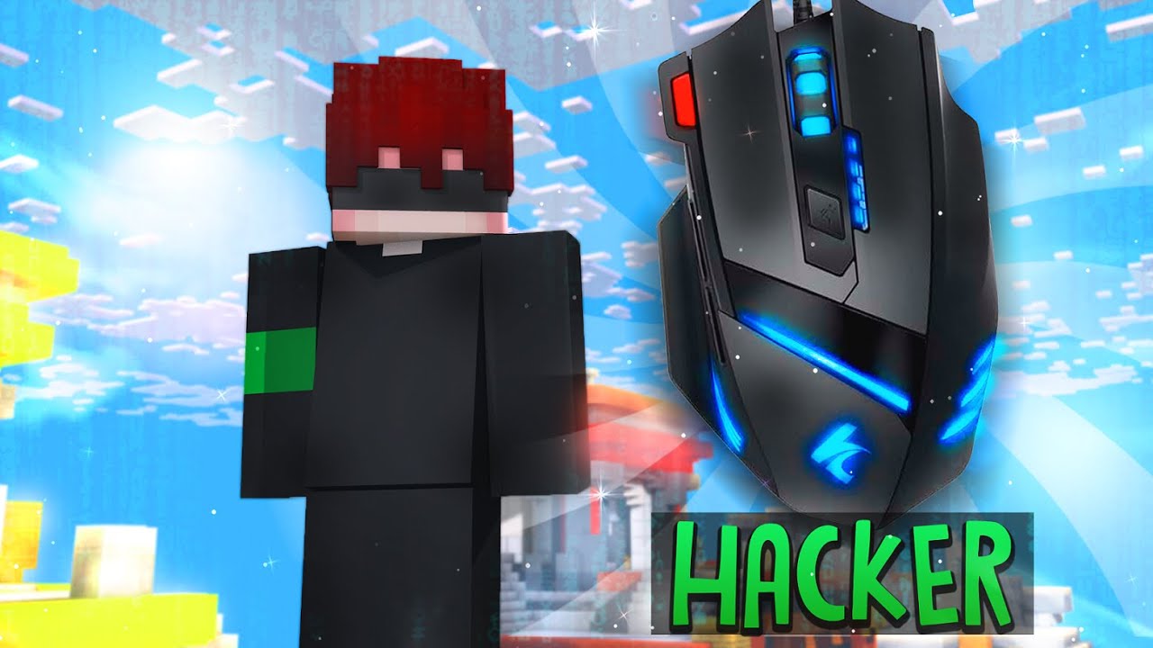 JOGANDO BEDWARS COM UM MOUSE HACKER (HYLEX.GG)