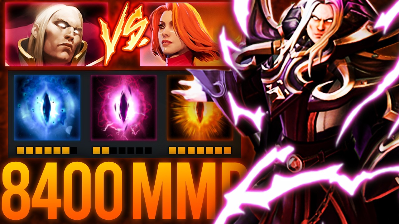 8400 MMR!! Invoker vs Lina Mid &mdash; Beautiful Gameplay | Dota 2 Invoker