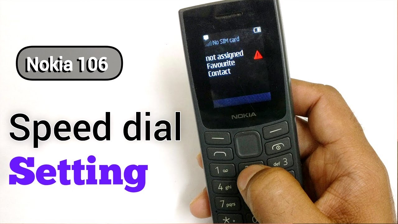 Nokia 106 speed dial settings