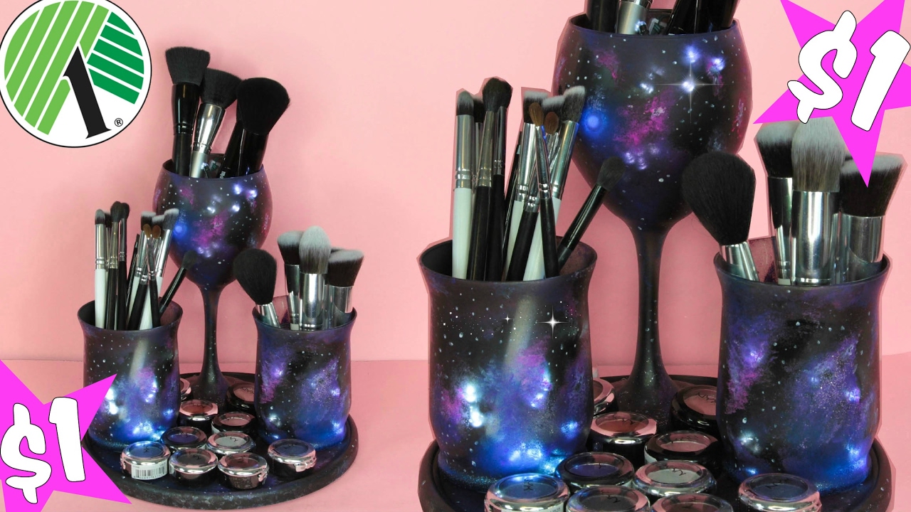 Rotating Galaxy Dollar Tree Makeup Organizer