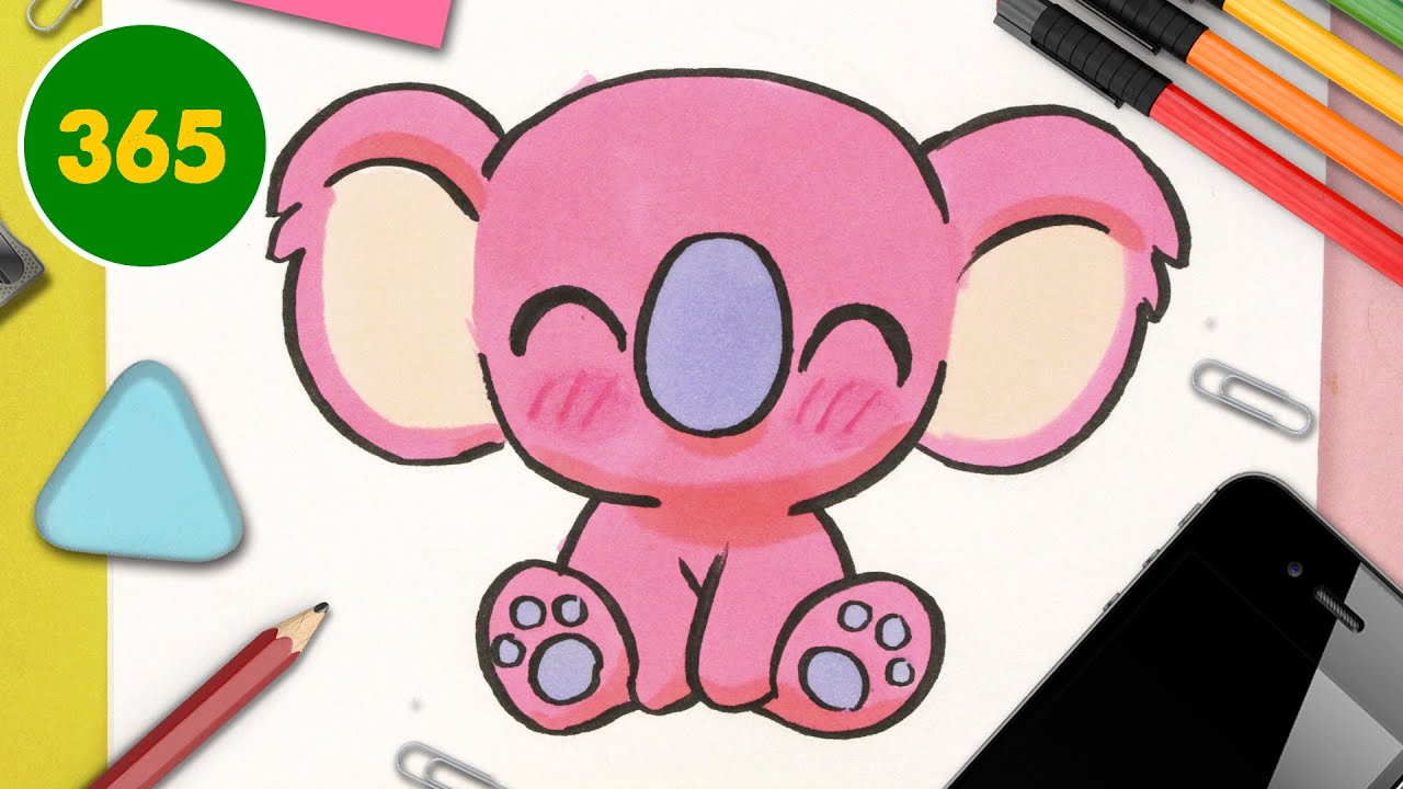 COMO DESENHAR COALA KAWAII