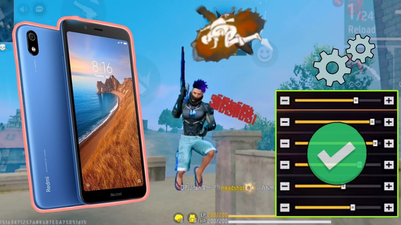 (Redmi 7) Чувствительность при попадании в голову в Free Fire 😱 (Redmi 7) Тест и обзор мобильной ...