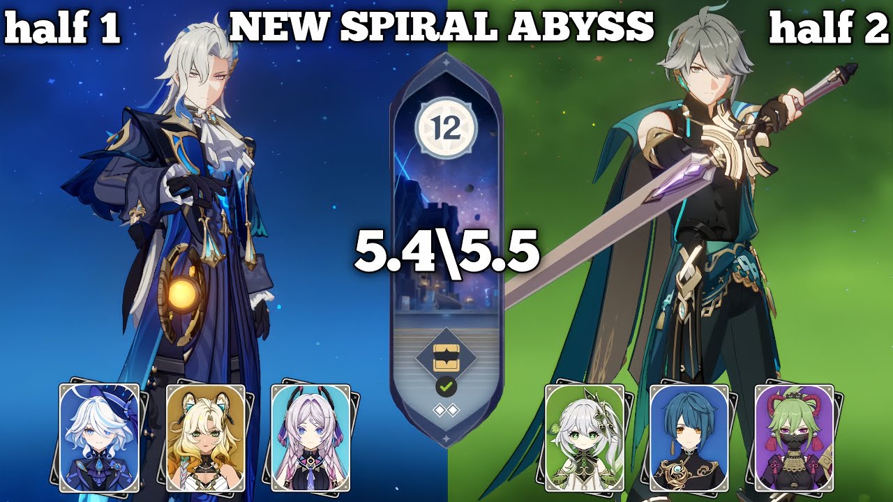 NEW SPIRAL ABYSS 5.4\5.5 C0 HYPERCARRY NEUVILLETTE & C0 ALHAITAM QUICK BLOOM FULL STARS FLOOR 12