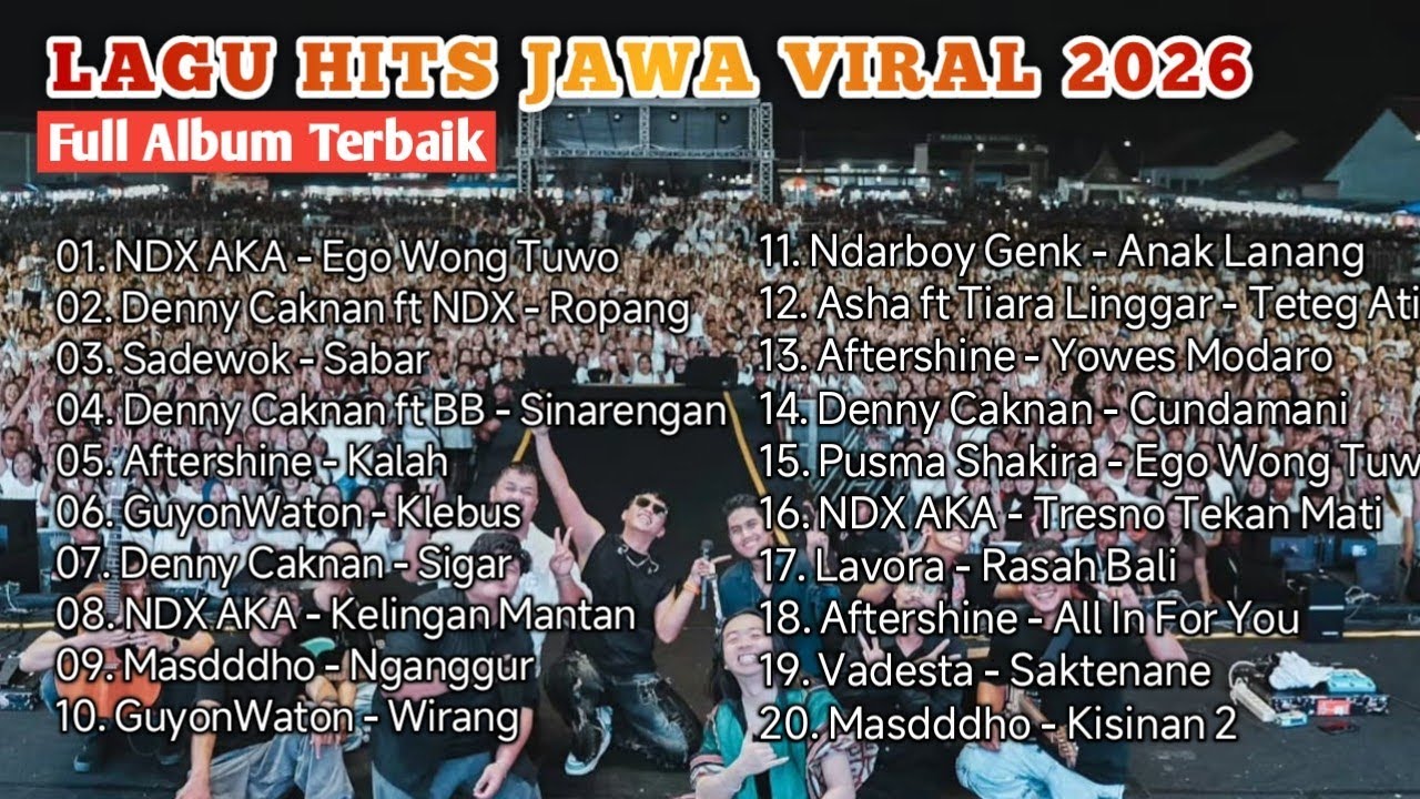 Kumpulan Lagu Jawa Hits 2026 Enak diDenger Saat Kerja 