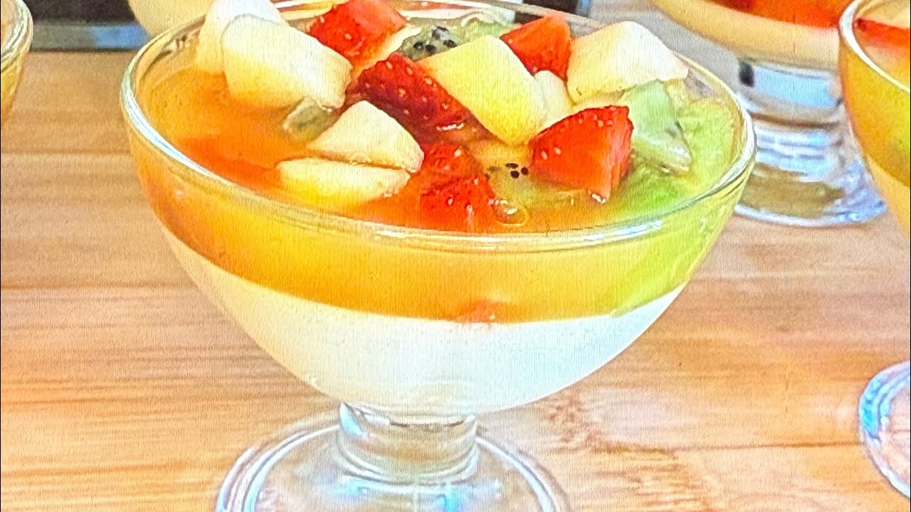 تحلية بالفواكه 🍎🥝🍓من ألذ وأسهل مايكون/تحلية بالفواكه منعشة