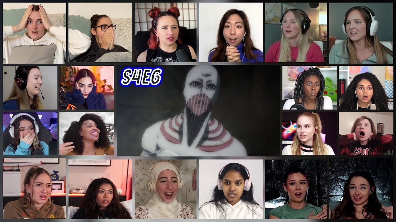 Attack on Titan Season 4 Episode 6 Girls Reaction Mashup |  進撃の巨人