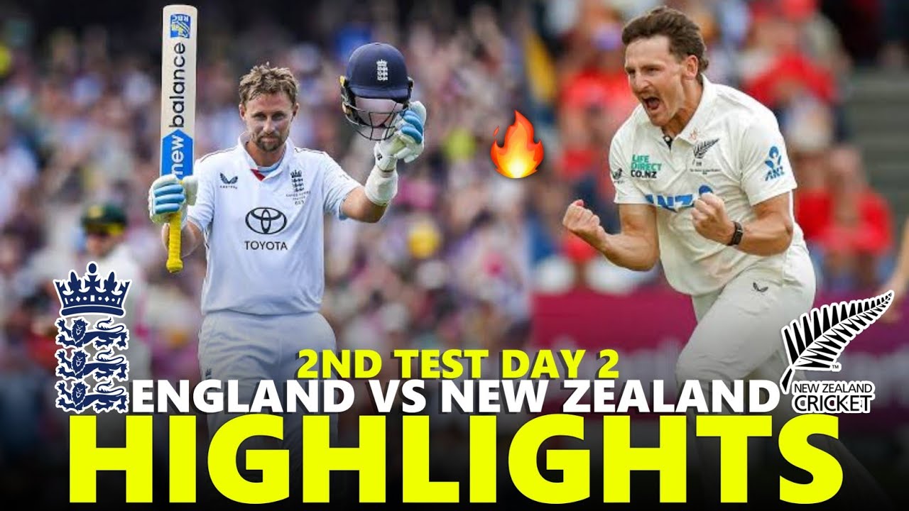 England vs New Zealand 2nd Test Day 2 Highlights 2026 | ENG VS NZ