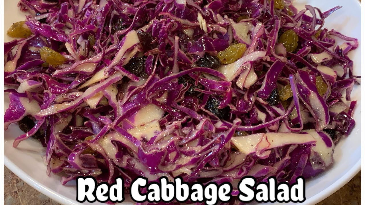 Red Cabbage Salad recipe / easy vegan recipe / Moroccan Cuisine