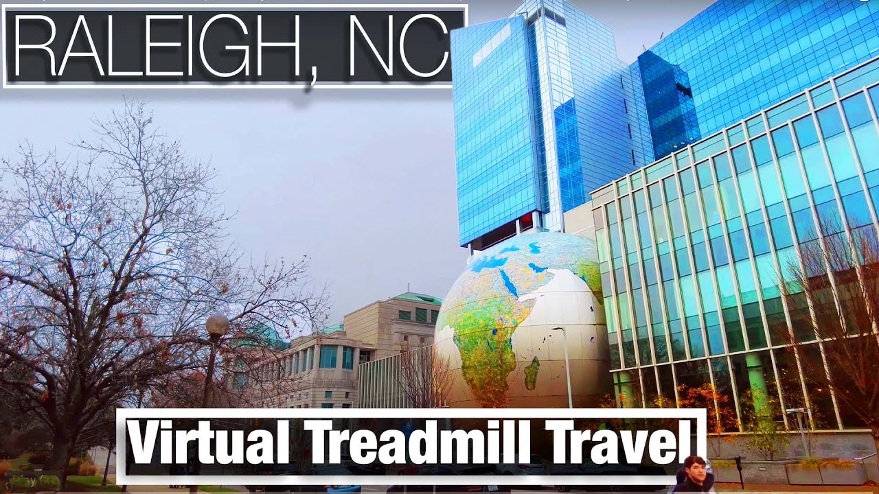 Downtown Raleigh North Carolina - NC Capital - Virtual Treadmill Scenery & Virtual Walk - City Walks