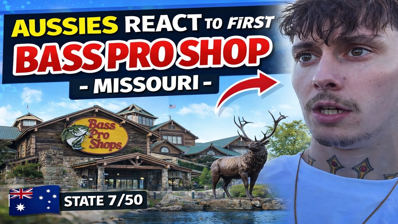 Aussies React To First Bass Pro Shop - Missouri (State 7/50)